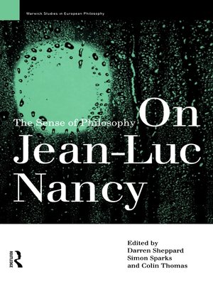 cover image of On Jean-Luc Nancy